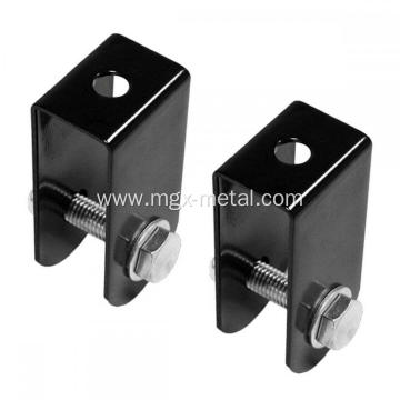 Custom Black Powder Coating Steel Pulley U Brackets